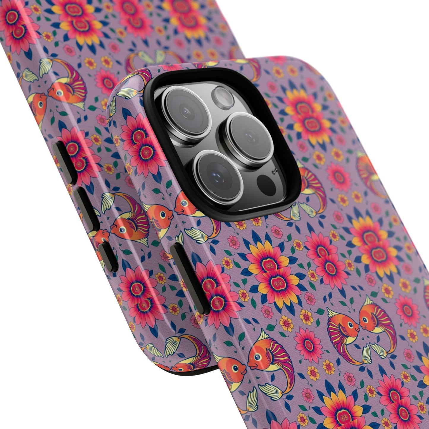 Tough Cases, Pisces, Zodiac v3, Flower Pattern