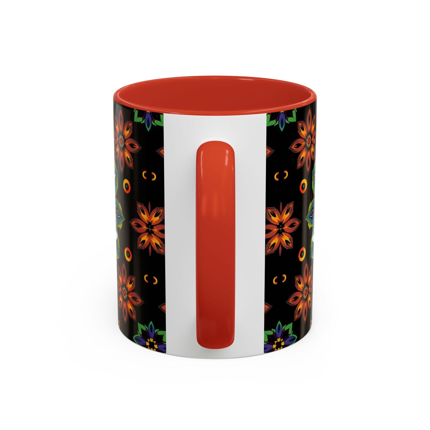 Accent Coffee Mug, Libra, Zodiac v4, Flower Pattern, (11, 15oz)