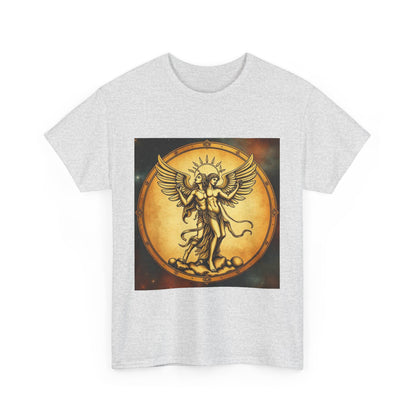 Unisex Heavy Cotton T-Shirt, Twin Angel v1, Gemini Zodiac Design