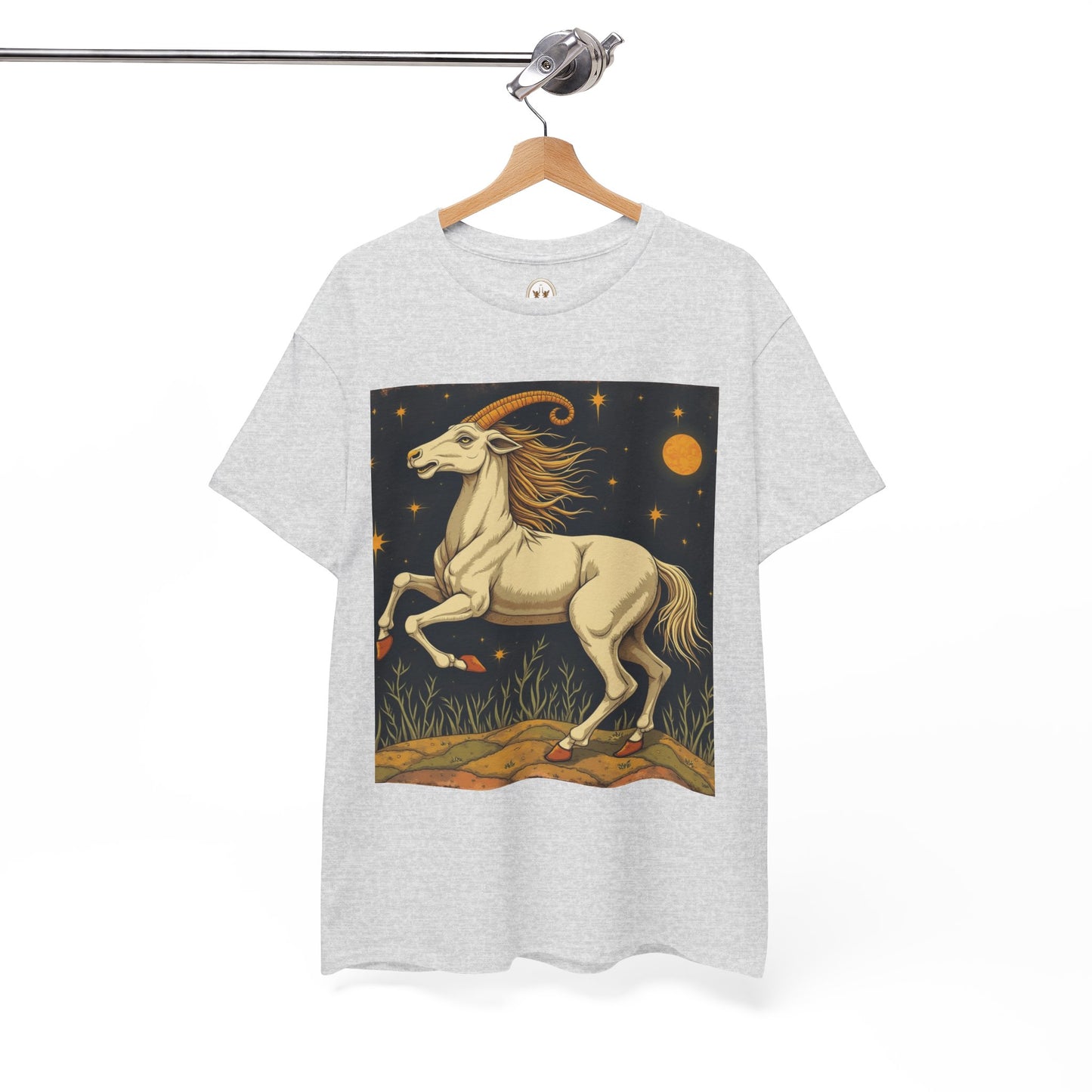 Unisex Heavy Cotton T-Shirt, Aries Animal, Zodiac Design