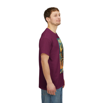 Unisex Heavy Cotton T-Shirt, Crustacean King, Cancer Zodiac Design