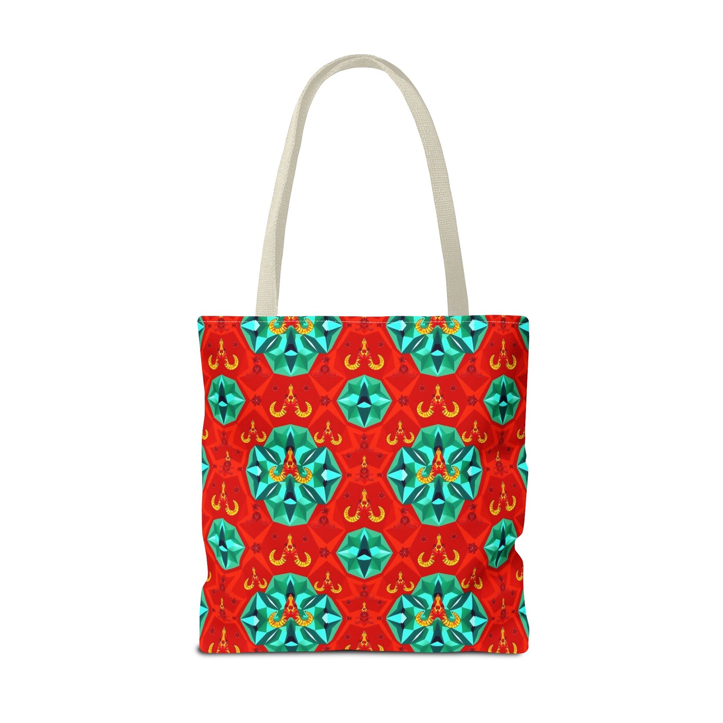 Tote Bag (AOP), Aries, Zodiac v1, Jewel Pattern