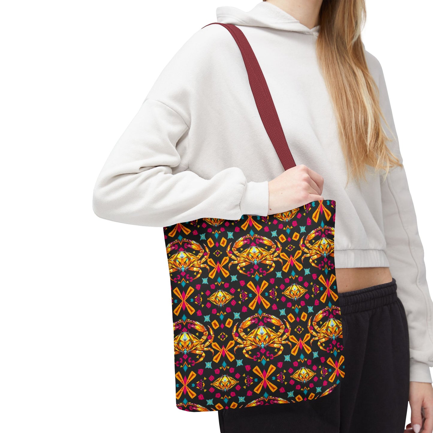 Tote Bag (AOP), Cancer, Zodiac v1, Jewel Pattern