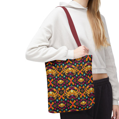 Tote Bag (AOP), Cancer, Zodiac v1, Jewel Pattern