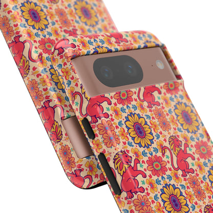 Tough Cases, Leo, Zodiac v1, Flower Pattern