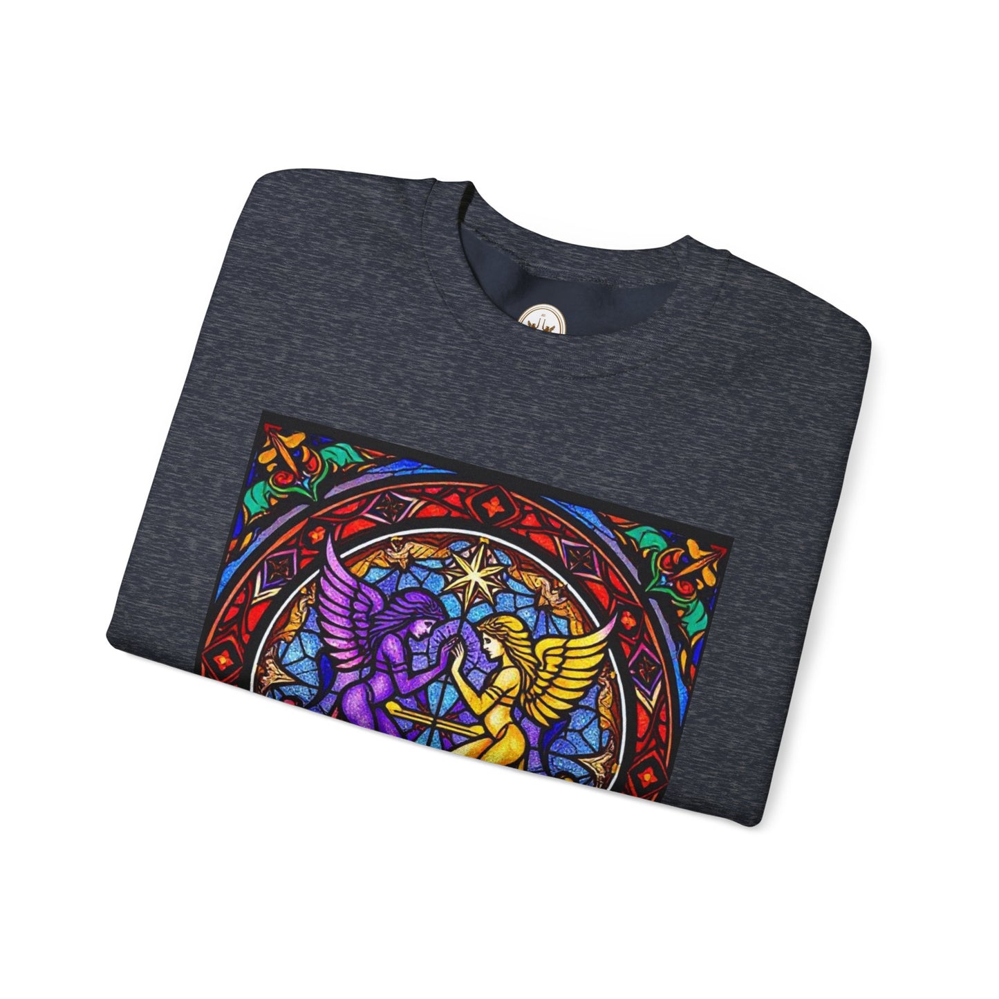 Unisex Heavy Blend™ Crewneck Sweatshirt, Glass, Gemini Zodiac Design