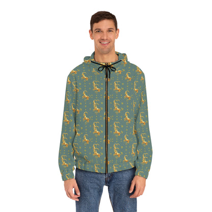 Full-Zip Hoodie (AOP), Capricorn, Zodiac v2, Pattern