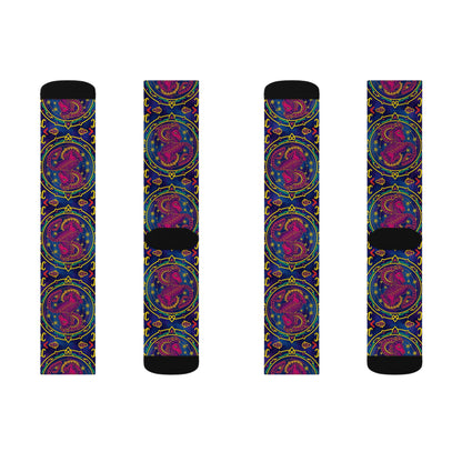 Sublimation Socks, Capricorn, Zodiac v2, Pattern