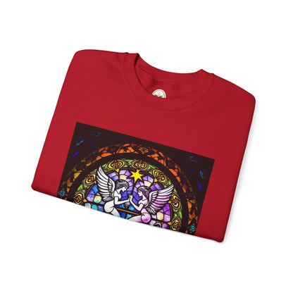 Unisex Heavy Blend™ Crewneck Sweatshirt, Glass 1, Gemini Zodiac Design