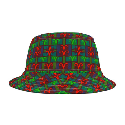 Bucket Hat, (AOP), Aries, Zodiac, Shape Pattern