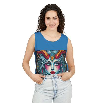 Unisex Garment-Dyed, Tank Top, Capricorn, Pop Art v1, 100% US cotton