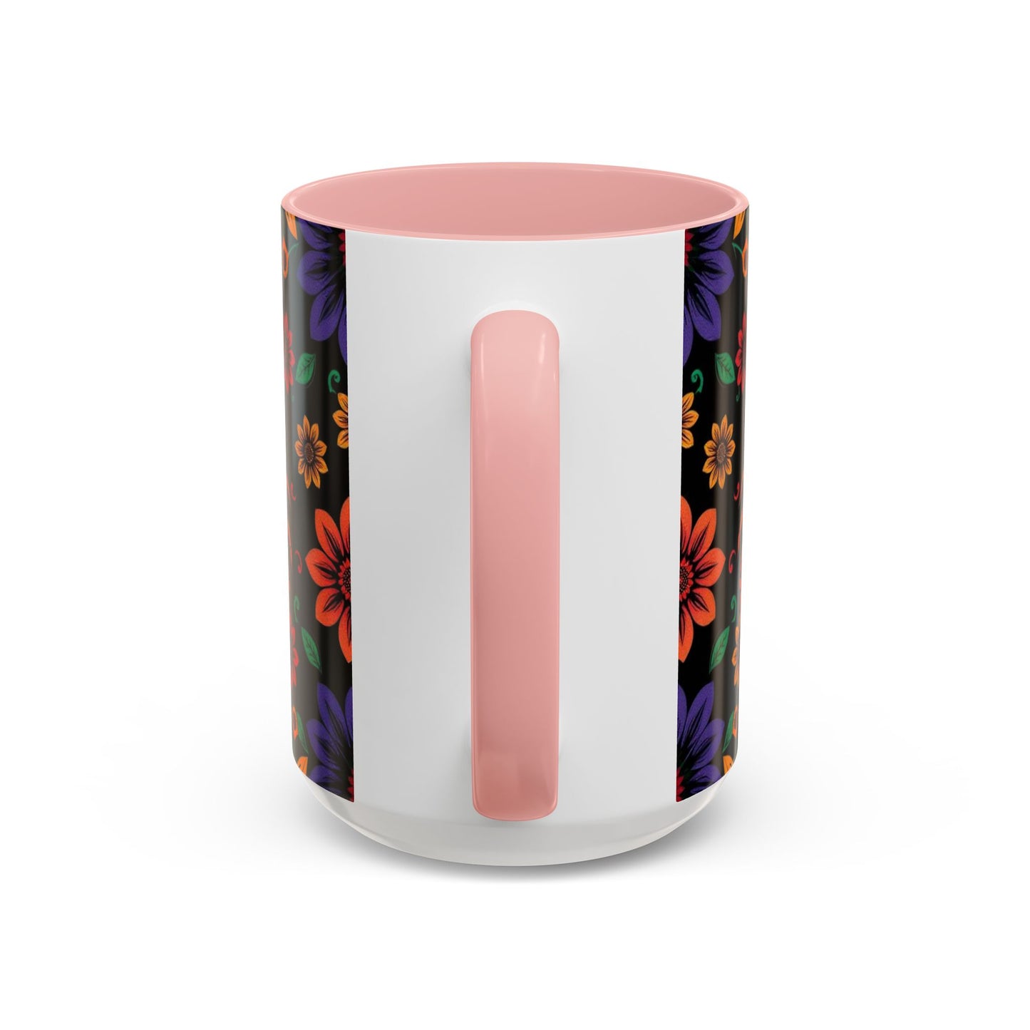 Accent Coffee Mug, Scorpio, Zodiac. Flower Pattern, (11, 15oz)