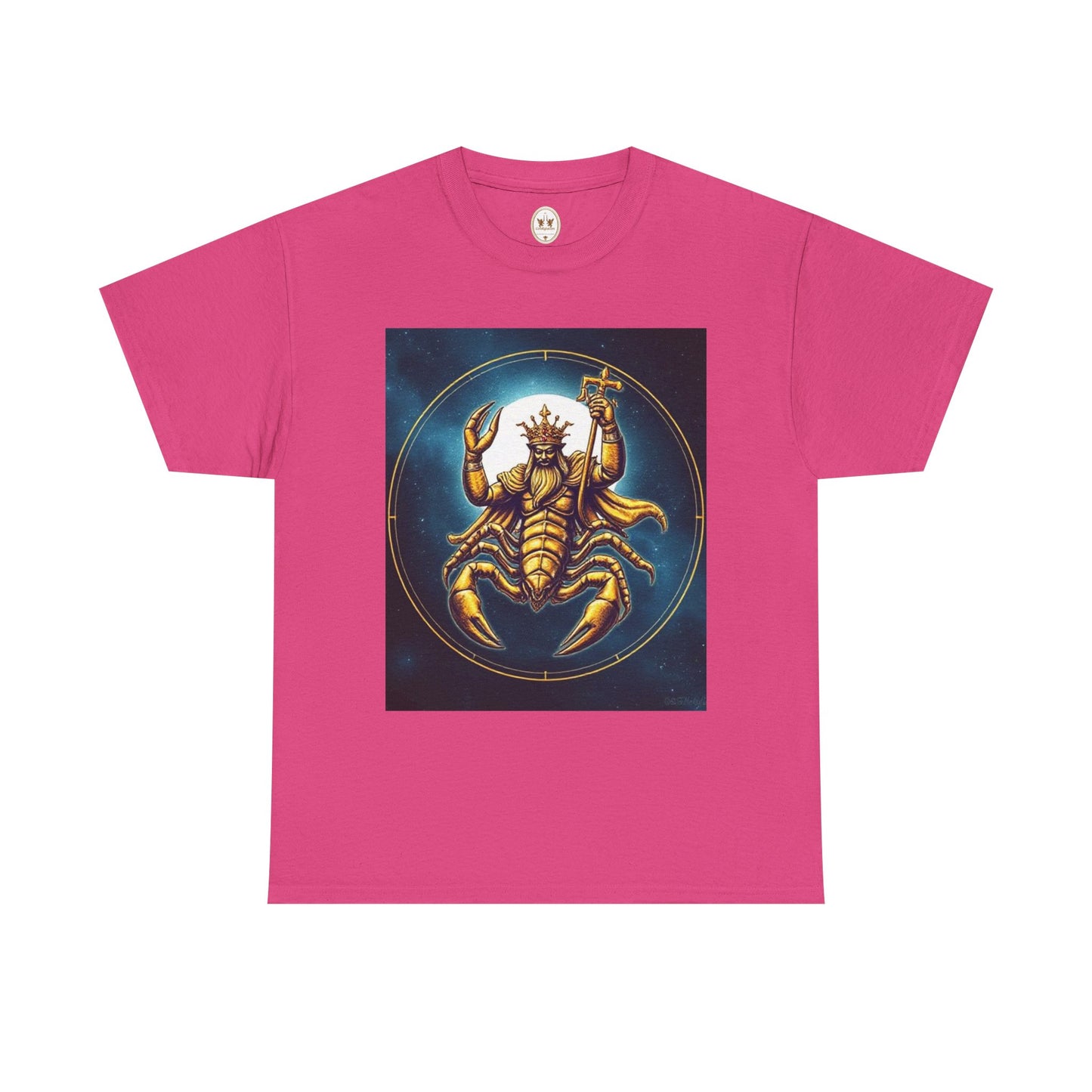 Unisex Heavy Cotton T-Shirt, Moon v1, Scorpio Zodiac Design