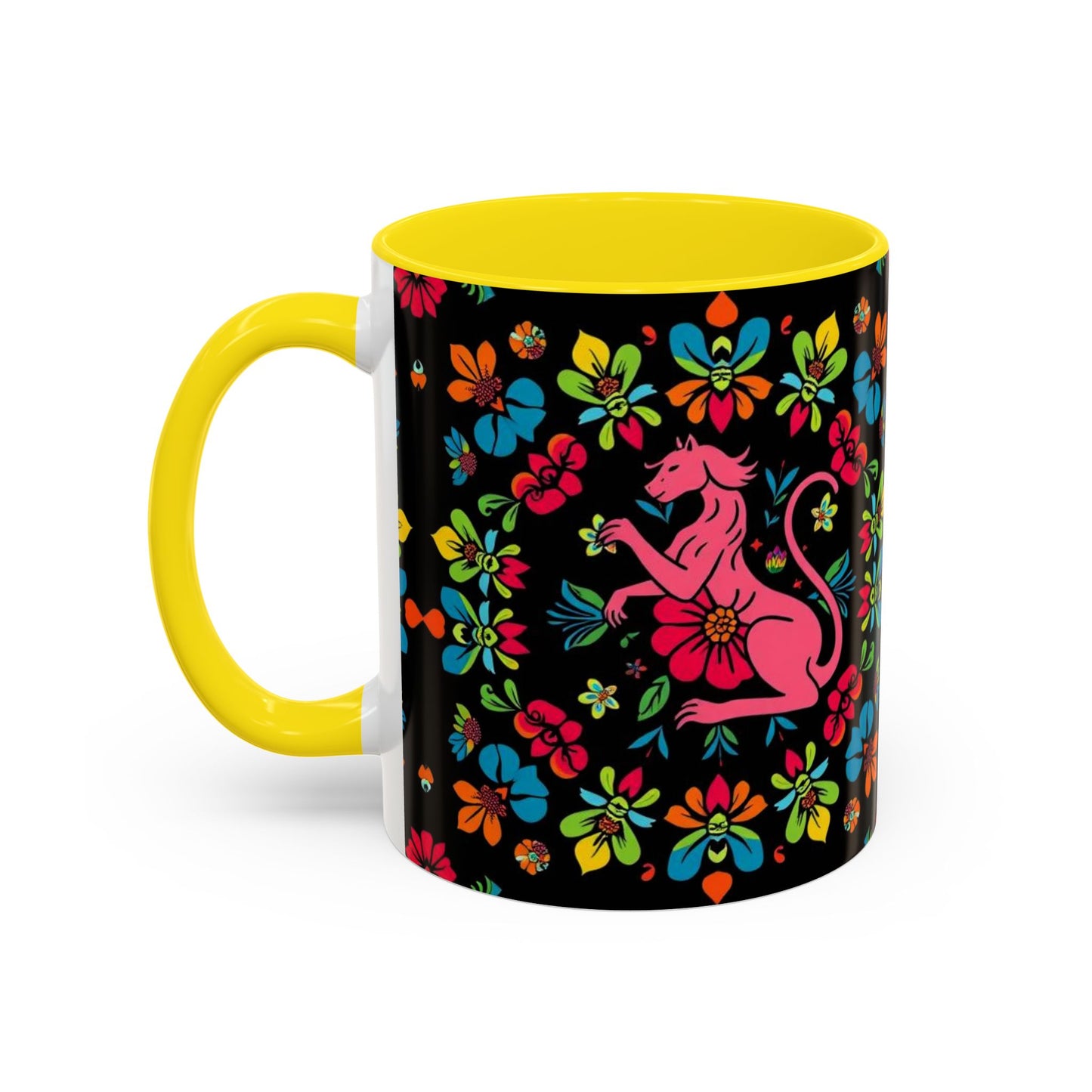 Accent Coffee Mug, Zodiac. Virgo, Flower Pattern, (11, 15oz)