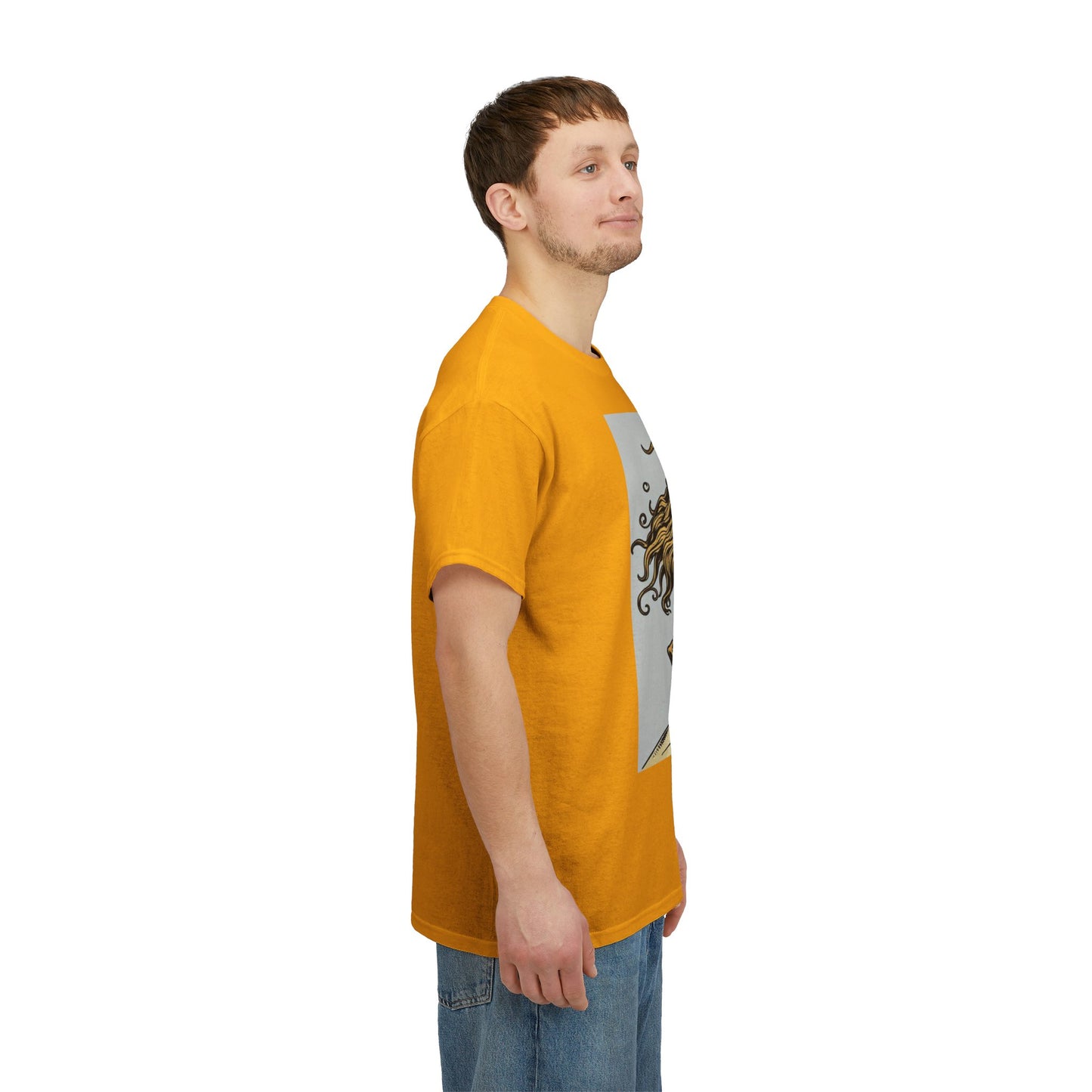 Unisex Heavy Cotton T-Shirt, Capricorn God v3, Zodiac Design