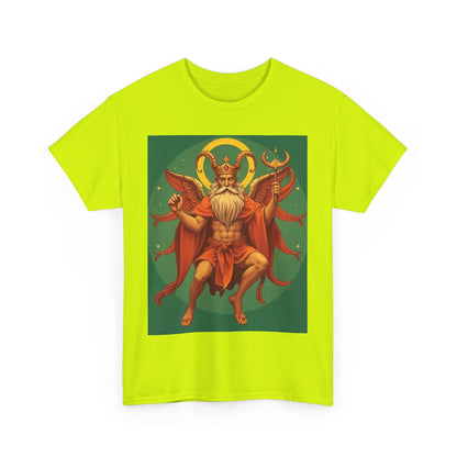 Unisex Heavy Cotton T-Shirt, Aries God 1v, Zodiac Design
