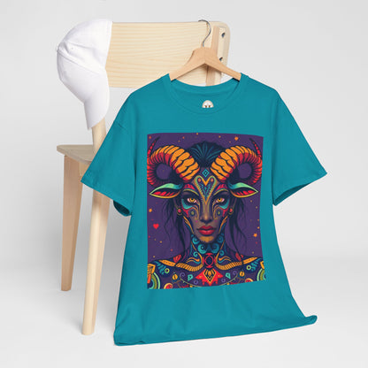 Unisex Heavy Cotton T-Shirt, Taurus, Zodiac v3, Sexy Art