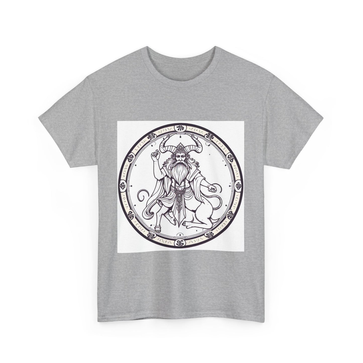 Unisex Heavy Cotton T-Shirt, Bull Centaur v1, Taurus Zodiac Design