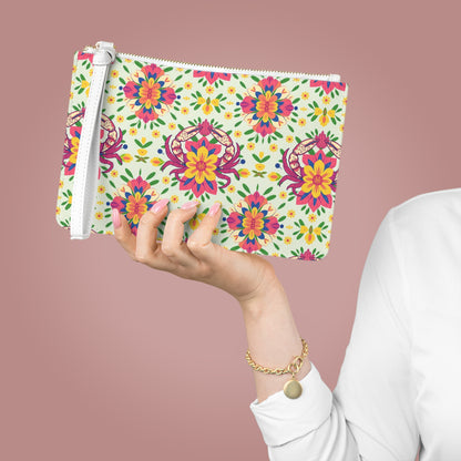 Clutch Bag, Cancer, Zodiac v2, Flower Pattern