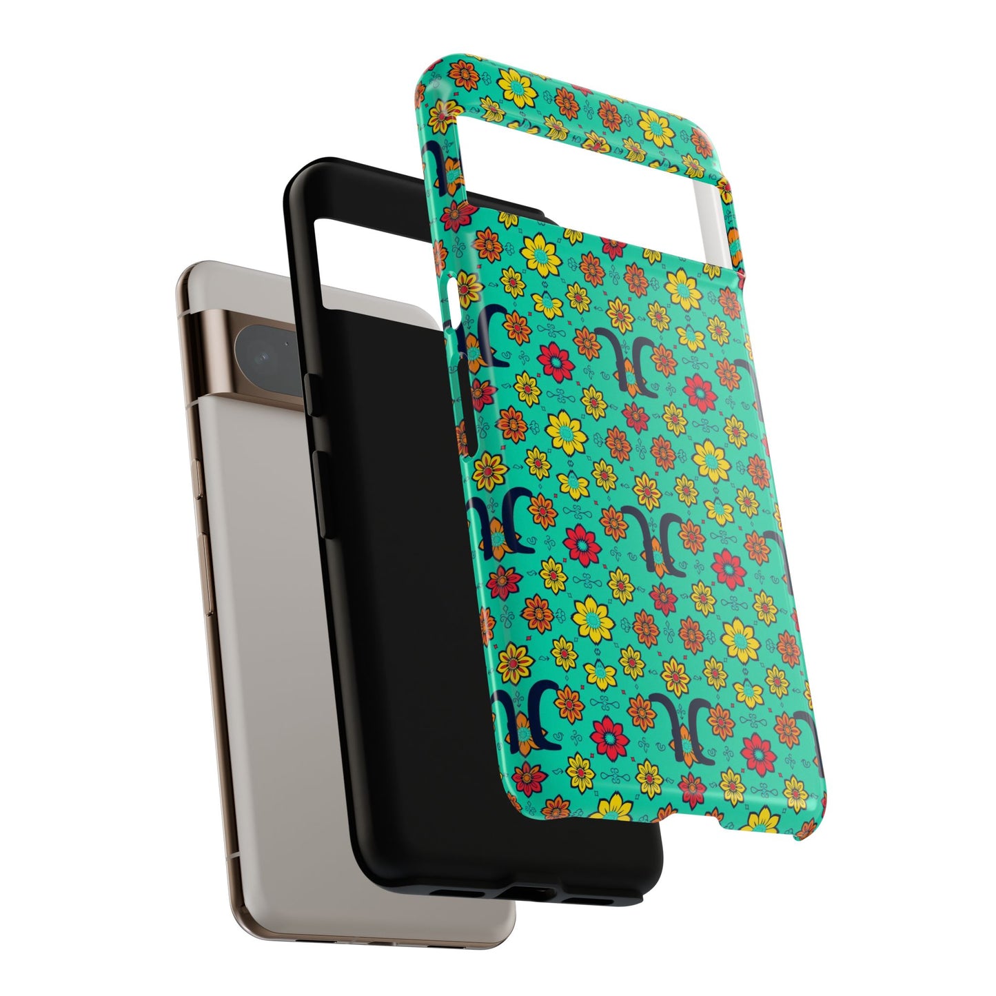 Tough Cases, Aquarius, Zodiac v2, Flower Pattern