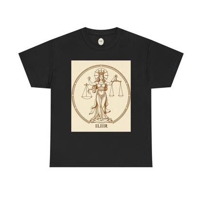 Unisex Heavy Cotton T-Shirt, Libra Goddess v1, Zodiac Design