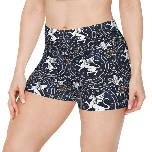 Women's Shorts, AOP, Virgo, Zodiac v1, Pattern