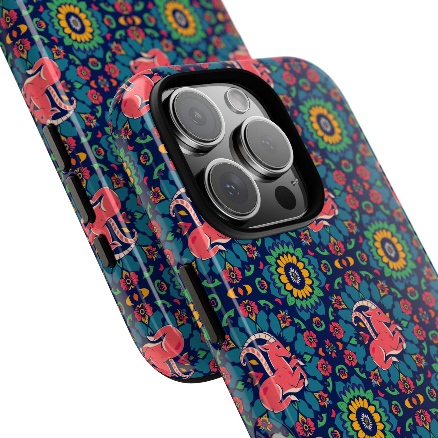 Tough Cases, Capricorn, Zodiac v1, Flower Pattern