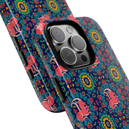 Tough Cases, Capricorn, Zodiac v1, Flower Pattern
