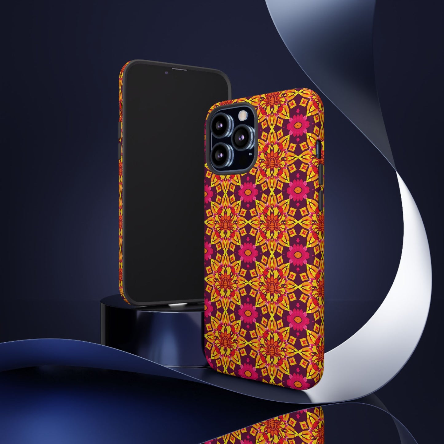 Tough Cases, Scorpio, Zodiac v1, Flower Pattern