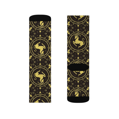 Sublimation Socks, Capricorn, Zodiac v1, Pattern