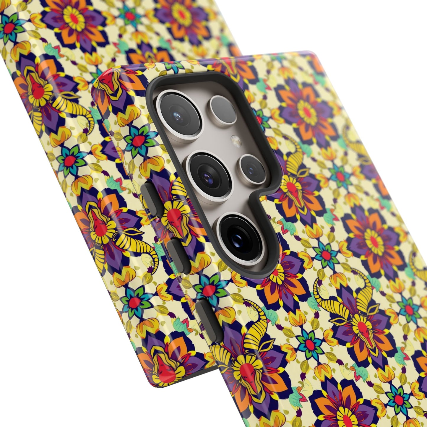 Tough Cases, Taurus, Zodiac v1, Flower Pattern
