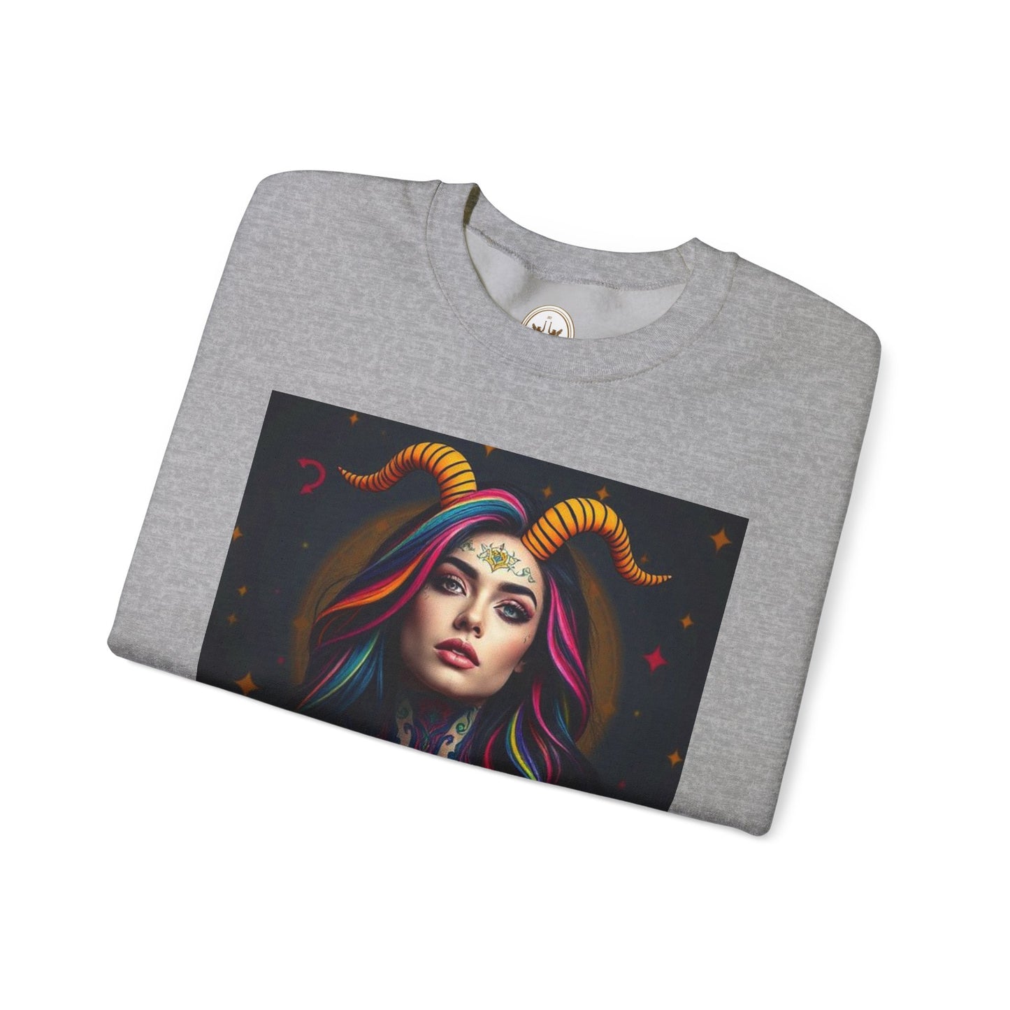 Unisex Heavy Blend™ Crewneck Sweatshirt, Capricorn, Zodiac v3, Sexy Pattern