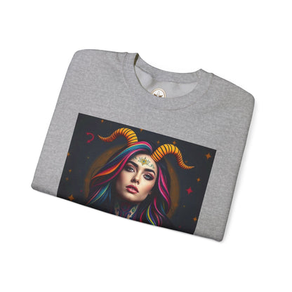 Unisex Heavy Blend™ Crewneck Sweatshirt, Capricorn, Zodiac v3, Sexy Pattern