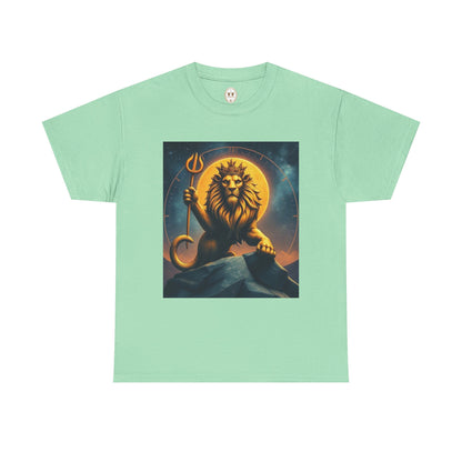 Unisex Heavy Cotton T-Shirt, King of Lion v3, Leo Zodiac Design