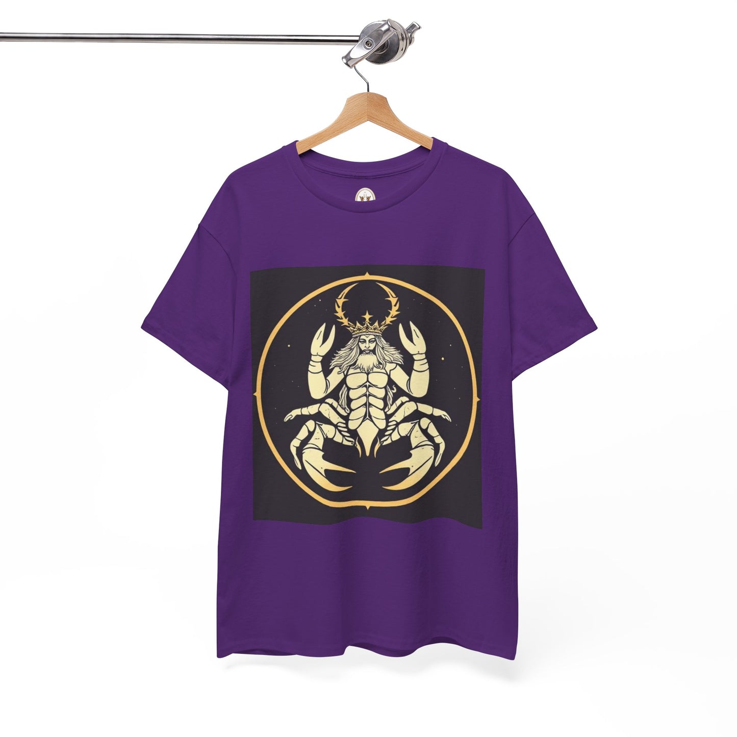 Unisex Heavy Cotton T-Shirt, Scorpio King, Print Art, Zodiac Design