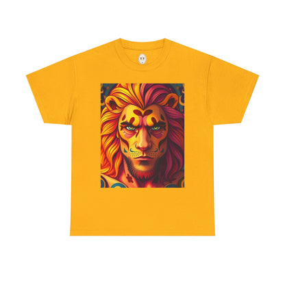 Unisex Heavy Cotton T-Shirt, Leo, Zodiac v2, Sexy Art