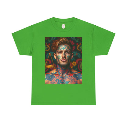 Unisex Heavy Cotton T-Shirt, Libra, Zodiac, Sexy Art