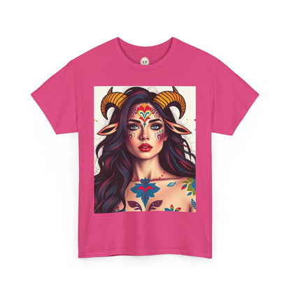 Unisex Heavy Cotton T-Shirt, Taurus, Zodiac v1, Sexy Art