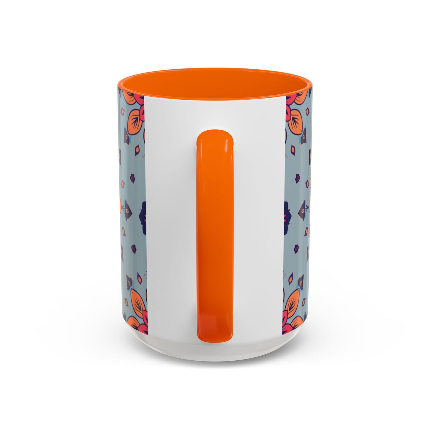 Accent Coffee Mug, Sagittarius, Zodiac v3. Flower Pattern, (11, 15oz)