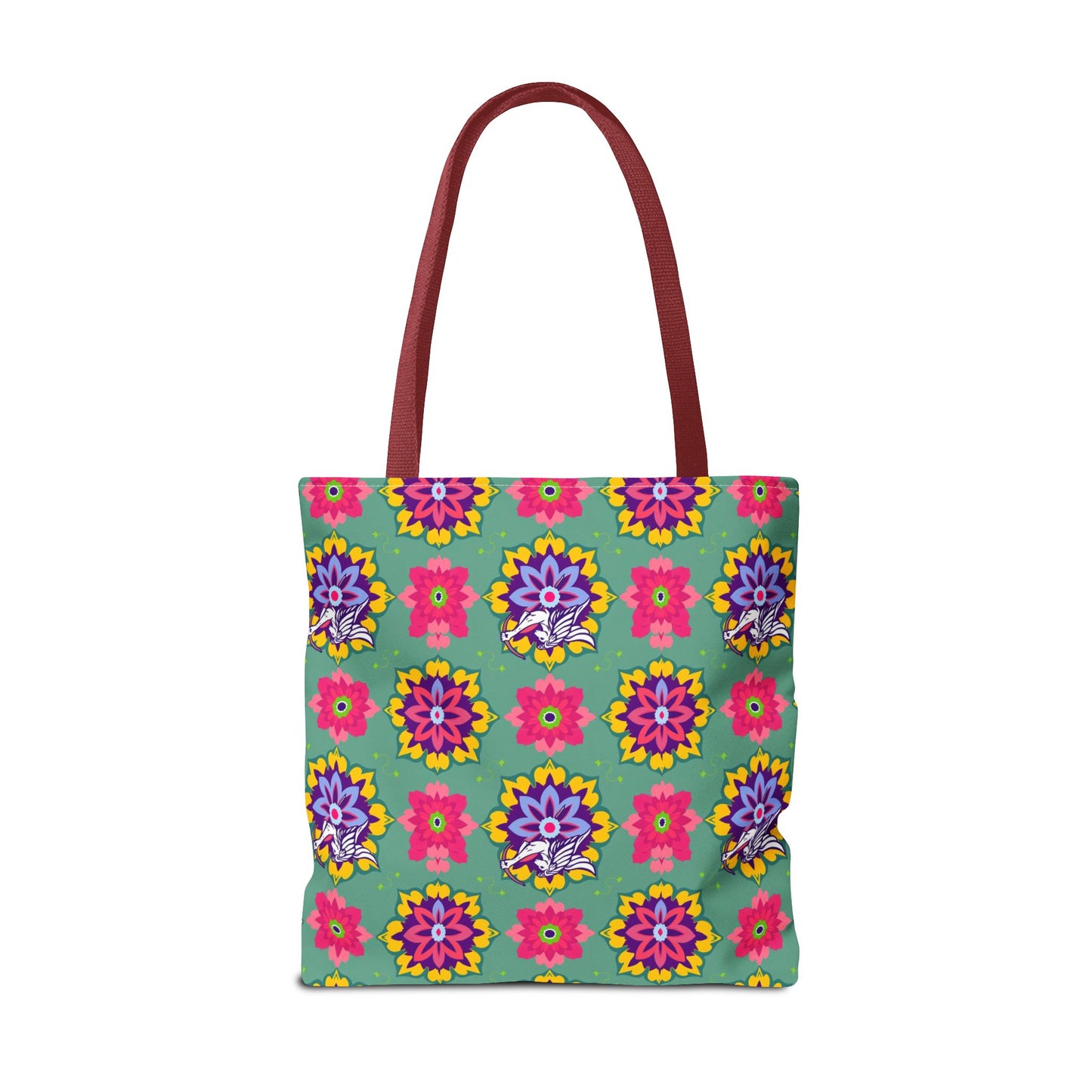 Tote Bag, (AOP), Sagittarius, Zodiac v4, Flower Pattern