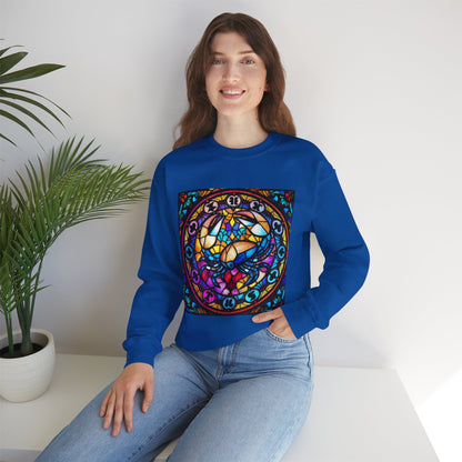 Unisex Heavy Blend™ Crewneck Sweatshirt, Glass, Cancer Zodiac Design