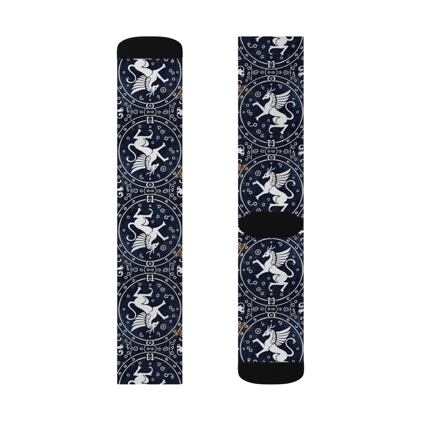 Sublimation Socks, Virgo, Zodiac v1, Pattern