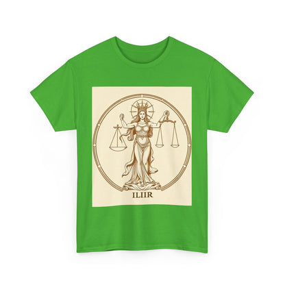 Unisex Heavy Cotton T-Shirt, Libra Goddess v1, Zodiac Design