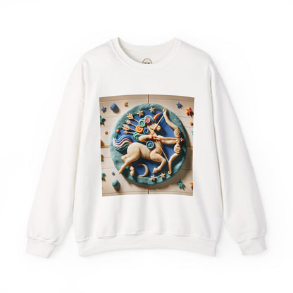 Unisex Heavy Blend™ Crewneck Sweatshirt, Colorful Horse, Sagittarius Zodiac Design