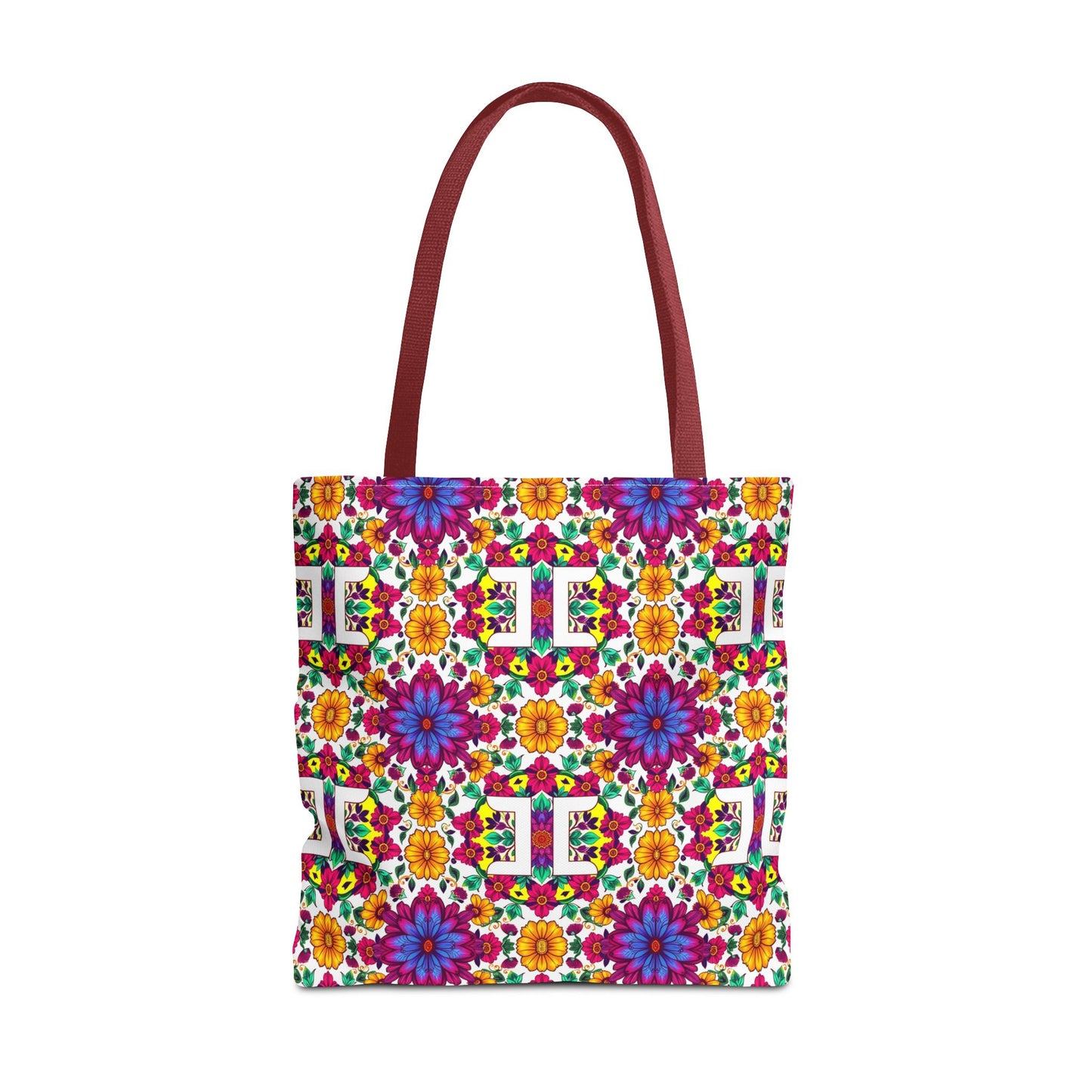 Tote Bag, (AOP), Gemini, Zodiac v3, Flower Pattern