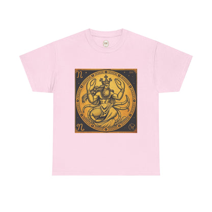 Unisex Heavy Cotton T-Shirt, Crab King, Cancer Zodiac Design