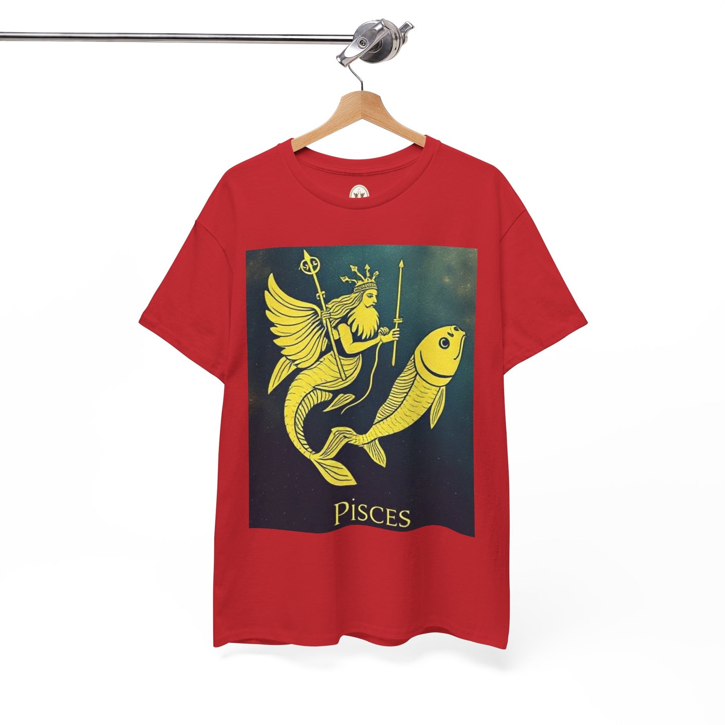 Unisex Heavy Cotton T-Shirt, Pisces Queen, Zodiac Design