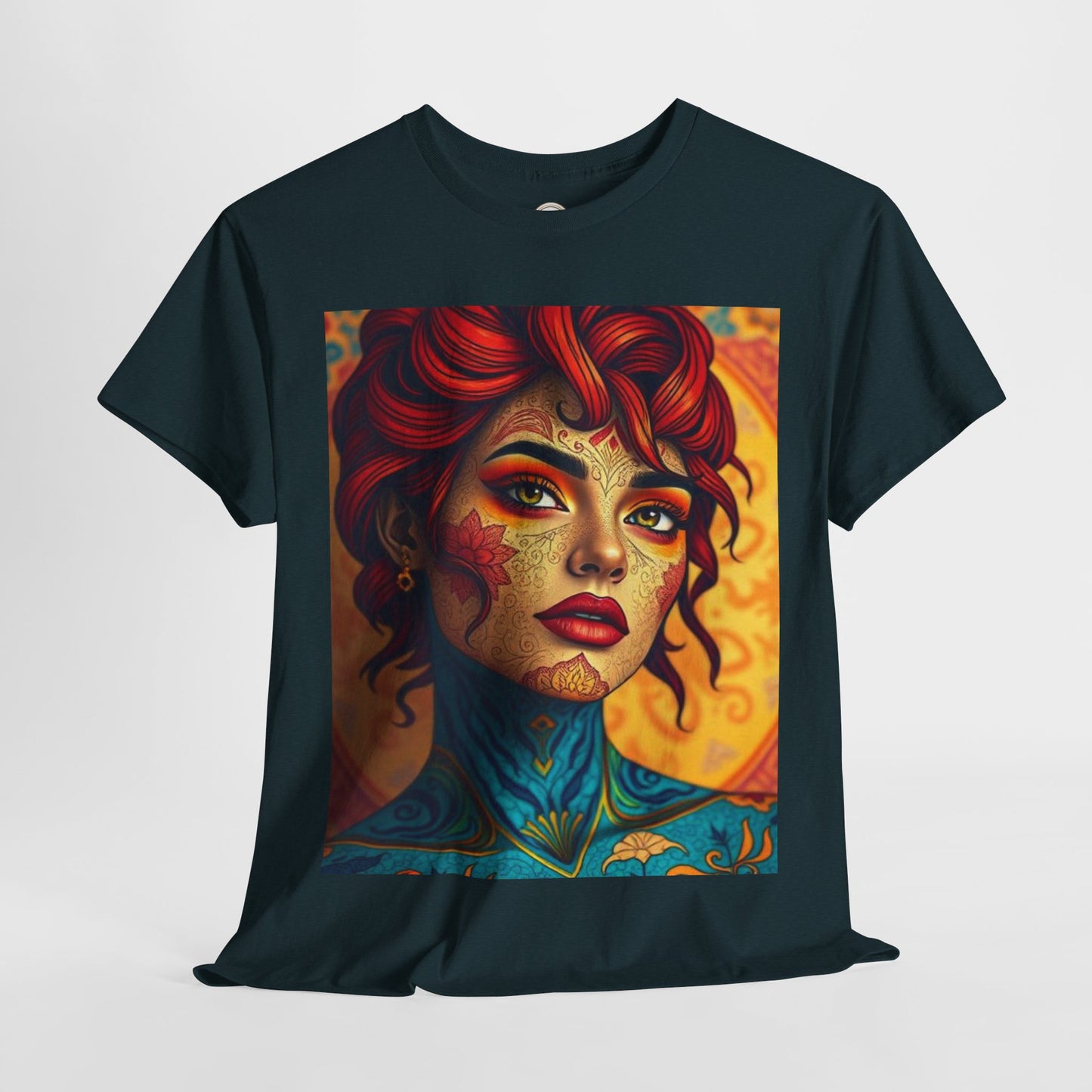 Unisex Heavy Cotton T-Shirt, Aquarius, Zodiac, Sexy Art
