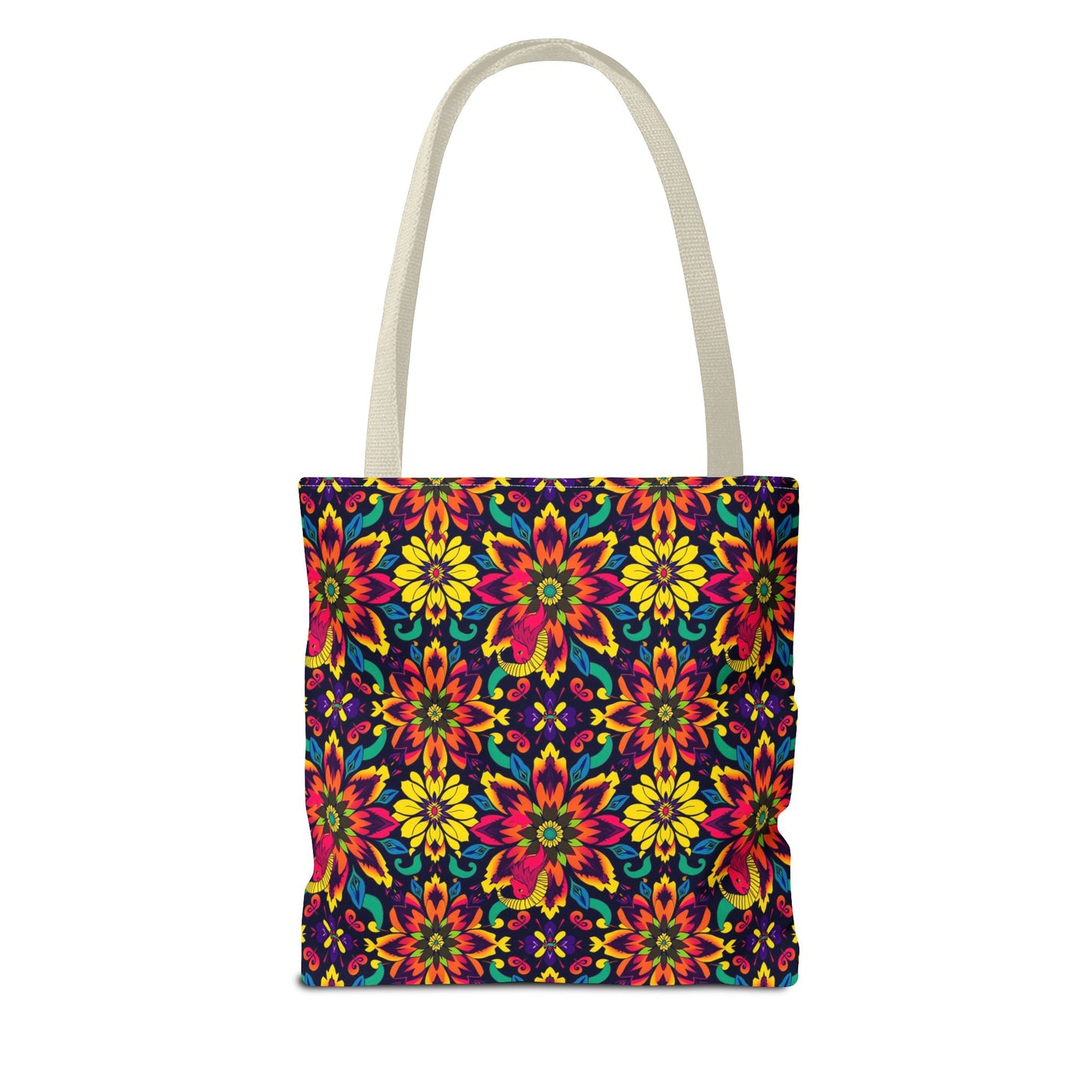 Tote Bag, (AOP), Capricorn, Zodiac, Flower Pattern