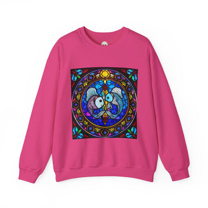 Unisex Heavy Blend™ Crewneck Sweatshirt, Glass, Pisces Zodiac Design
